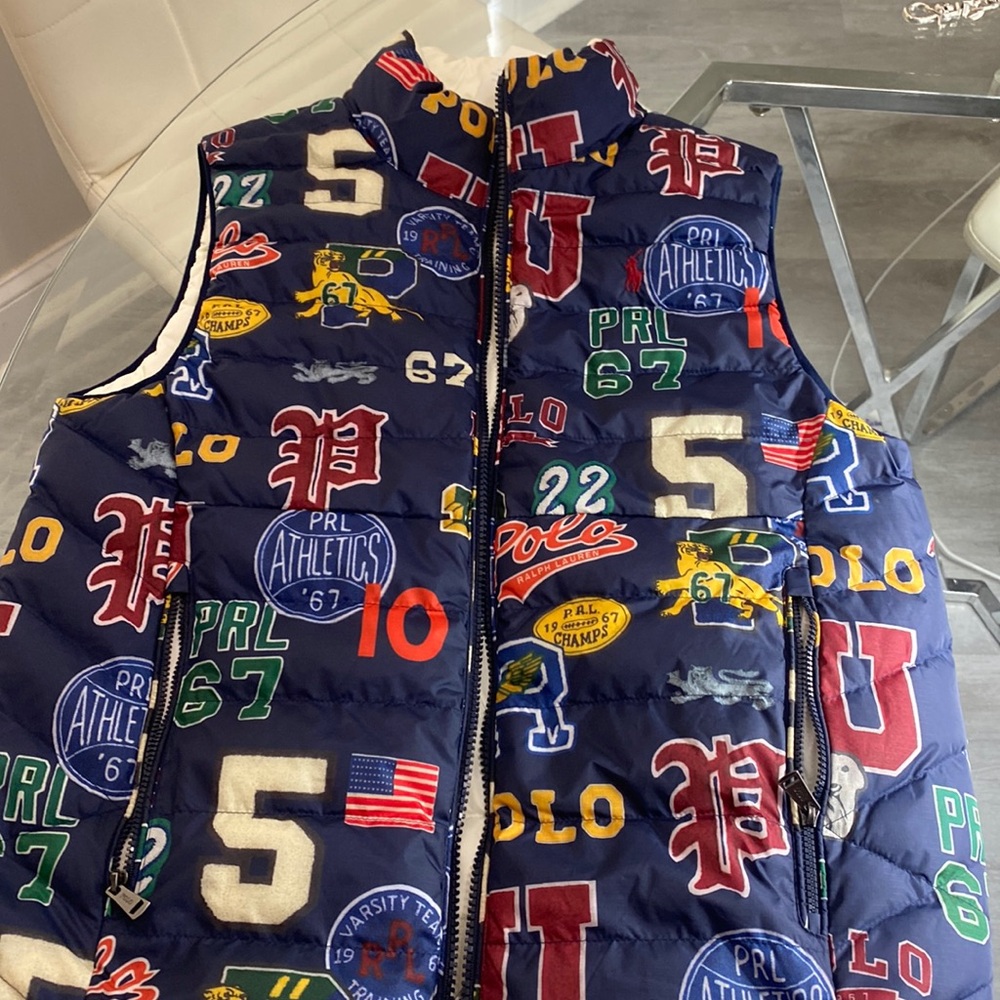Boys blue Ralph lauren puffer vest size 14 new condition